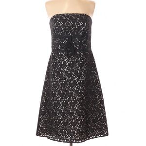 WHBM black and white lace cocktail dress